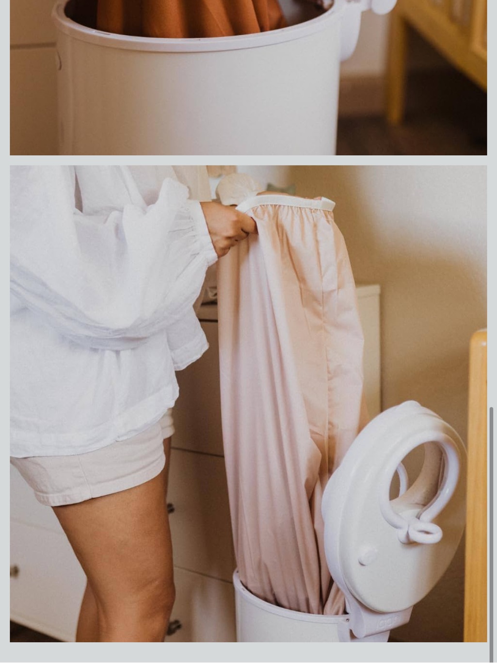 Kids Elastic-Waist Joggers In Cream And Brown — image 6 of 6